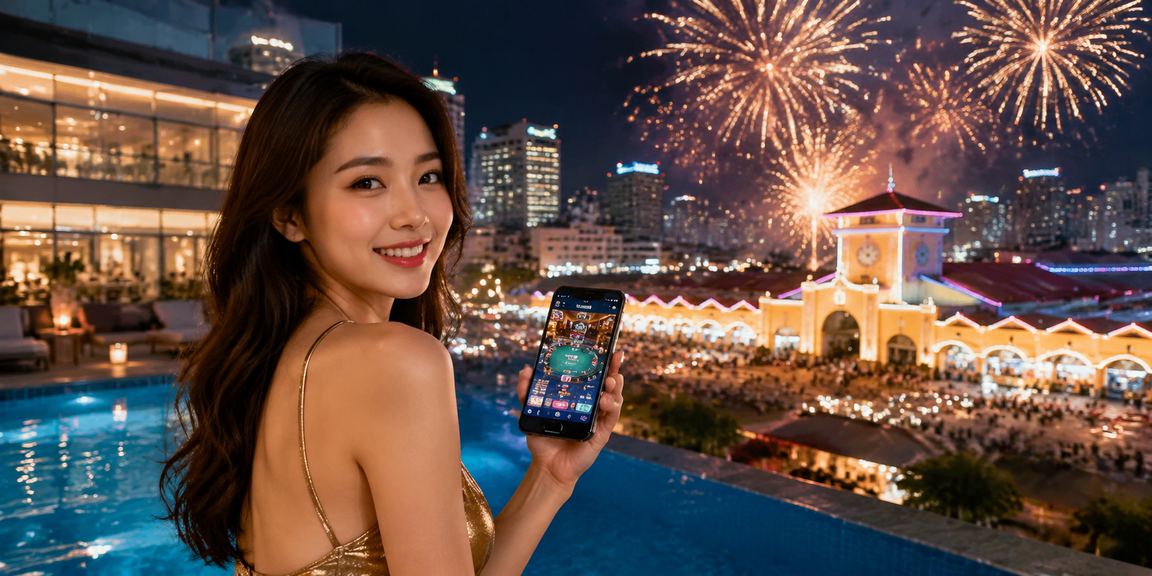 Không khí lễ hội bài tại TP.HCM với người chơi tụ họp quanh bàn bài chuyên nghiệp trong không gian sang trọng