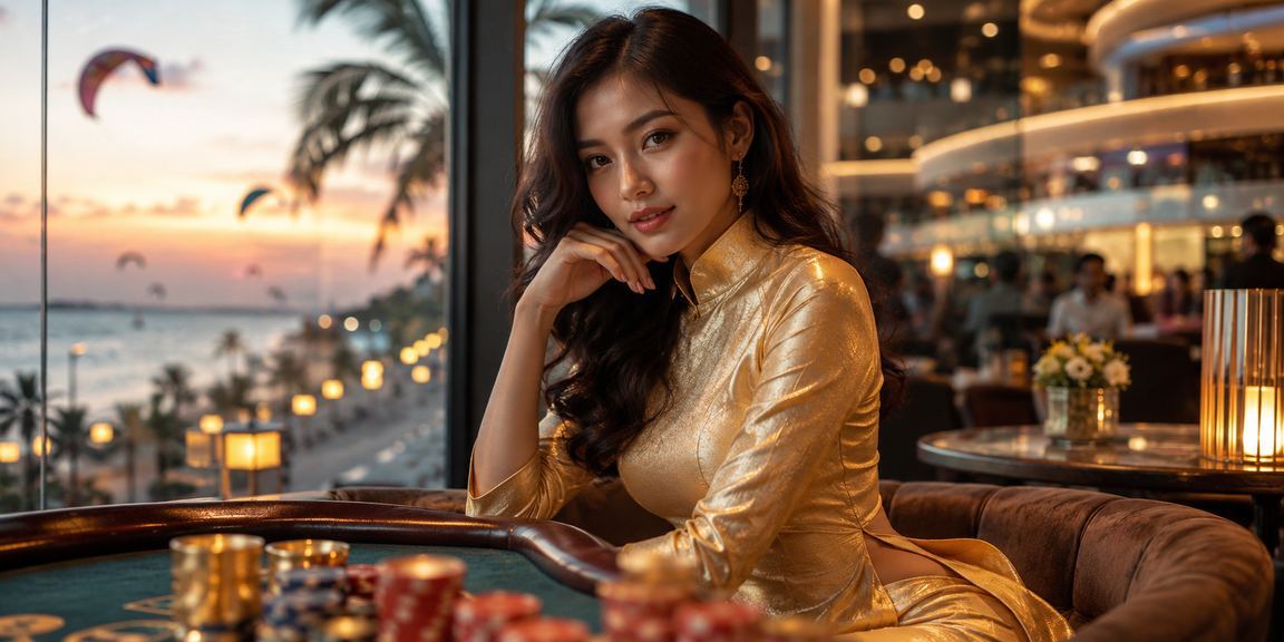 Người chơi tại Mũi Né tham gia baccarat và jackpot live casino trong khung cảnh nghỉ dưỡng