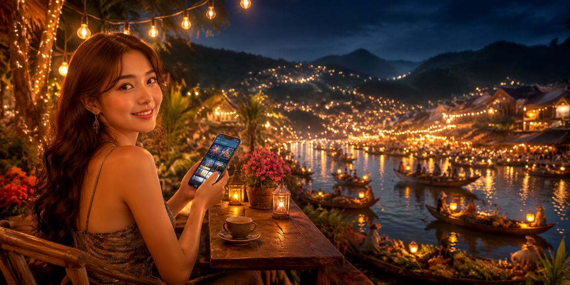 Người dùng Việt Nam dùng ứng dụng u15 bên tách cà phê buổi sáng tại Sapa